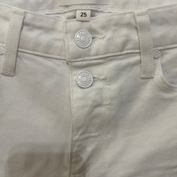 NWOT Paige Hoxton ankle shinny jeans white size 25 - Picture 5 of 5